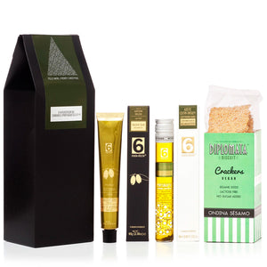 
                  
                    Caja Experiencia n. 2 - Aceite de Oliva + Pasta de Oliva + Galletas | Edición Navideña
                  
                