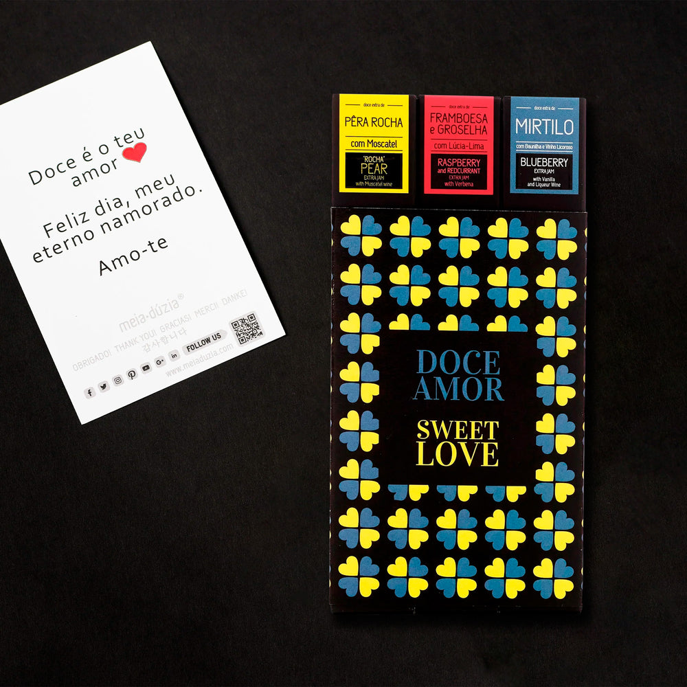 PACK 3 Doce Amor | Prenda Dia dos Namorados | Amantes de Doces - Cartão com mensagem eterno namorado PACK 3 Doce Amor | Prenda Dia dos Namorados | Amantes de Doces