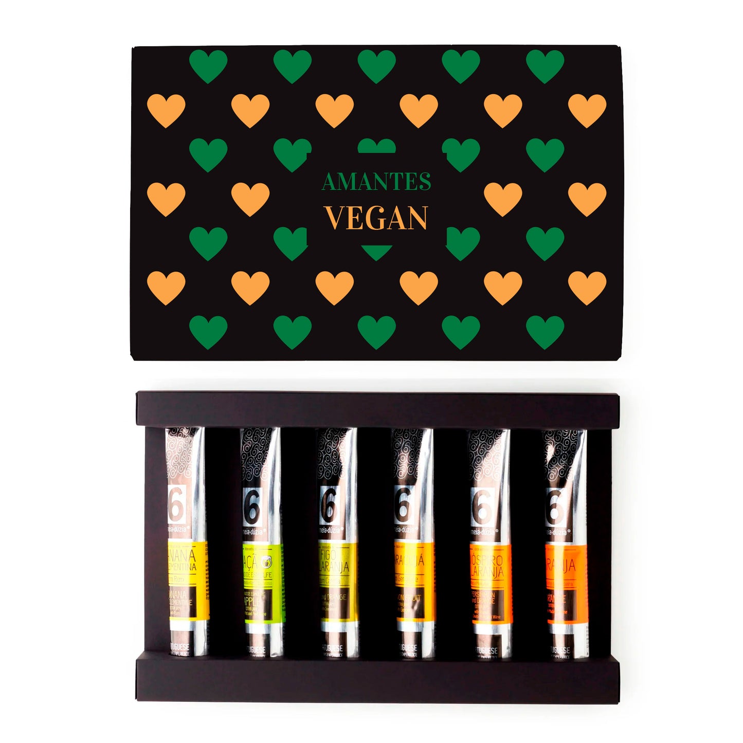 PACK 6 Doces Extra de Fruta - Amantes Vegan PACK 6 Amantes Vegan | Prenda Dia dos Namorados | Doces de Fruta