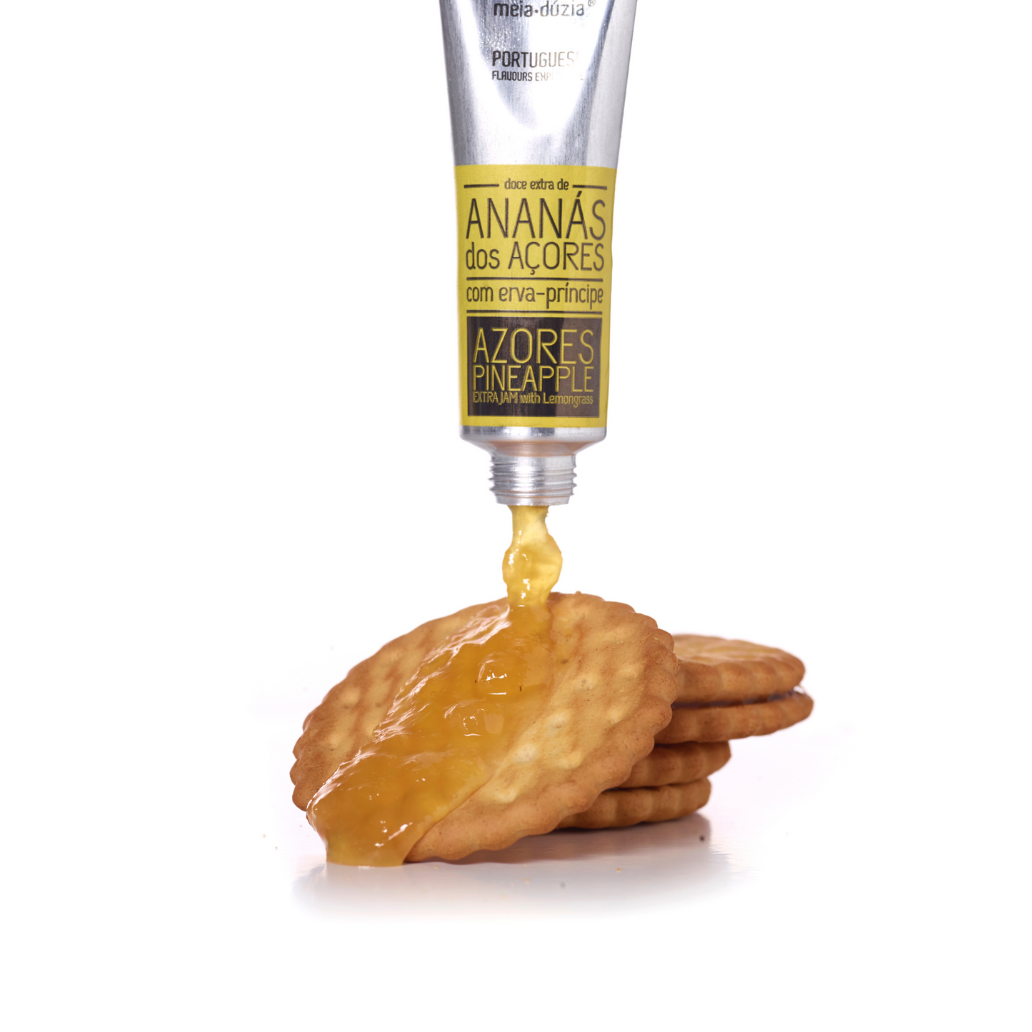 Doce de Ananás dos Açores com Erva-Princípe em bisnaga. Melhores presentes para o Dia da Mãe: Parte do Kit Obrigado Mãe - 6 Doces de Fruta | Presente Dia da Mãe - meia.dúzia®